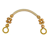 Maxbell Wooden Bead Bag Handle 48cm Bag Strap Purse Handles Strap Replacement DIY Wood