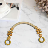 Maxbell Wooden Bead Bag Handle 48cm Bag Strap Purse Handles Strap Replacement DIY Wood