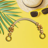 Maxbell Wooden Bead Bag Handle 48cm Bag Strap Purse Handles Strap Replacement DIY Wood