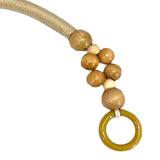 Maxbell Wooden Bead Bag Handle 48cm Bag Strap Purse Handles Strap Replacement DIY Wood