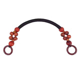 Maxbell Wooden Bead Bag Handle 48cm Bag Strap Purse Handles Strap Replacement DIY Red Brown
