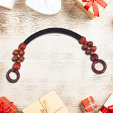 Maxbell Wooden Bead Bag Handle 48cm Bag Strap Purse Handles Strap Replacement DIY Red Brown