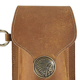 Maxbell Waist Bag Pouch Carrying Case for Men Belt Loop Phone Holster for Outdoor  Brown