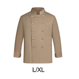 Maxbell Mens Chef Uniform Breathable Chef Jacket for Catering Restaurant Cooking L