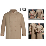 Maxbell Mens Chef Uniform Breathable Chef Jacket for Catering Restaurant Cooking L