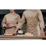 Maxbell Mens Chef Uniform Breathable Chef Jacket for Catering Restaurant Cooking L