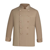 Maxbell Mens Chef Uniform Breathable Chef Jacket for Catering Restaurant Cooking L