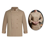 Maxbell Mens Chef Uniform Breathable Chef Jacket for Catering Restaurant Cooking L