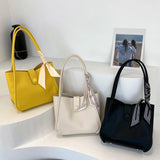 Maxbell Fashion Shoulder Bag Large Capacity Wallet Gifts for Work Shopping Beach Yellow