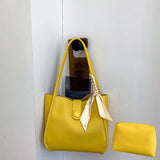 Maxbell Fashion Shoulder Bag Large Capacity Wallet Gifts for Work Shopping Beach Yellow