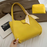 Maxbell Fashion Shoulder Bag Large Capacity Wallet Gifts for Work Shopping Beach Yellow