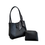 Maxbell Fashion Shoulder Bag Large Capacity Wallet Gifts for Work Shopping Beach Black