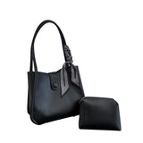Maxbell Fashion Shoulder Bag Large Capacity Wallet Gifts for Work Shopping Beach Black