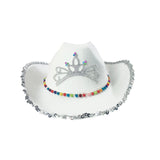 Maxbell Fashion Cowboy Hat Party Favors Wild West Cowgirl Costume Dress up White