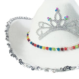 Maxbell Fashion Cowboy Hat Party Favors Wild West Cowgirl Costume Dress up White