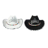 Maxbell Fashion Cowboy Hat Party Favors Wild West Cowgirl Costume Dress up White