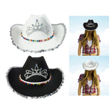 Maxbell Fashion Cowboy Hat Party Favors Wild West Cowgirl Costume Dress up White