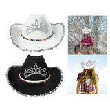 Maxbell Fashion Cowboy Hat Party Favors Wild West Cowgirl Costume Dress up White