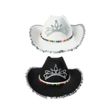 Maxbell Fashion Cowboy Hat Party Favors Wild West Cowgirl Costume Dress up White