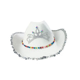 Maxbell Fashion Cowboy Hat Party Favors Wild West Cowgirl Costume Dress up White