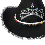 Maxbell Fashion Cowboy Hat Party Favors Wild West Cowgirl Costume Dress up Black