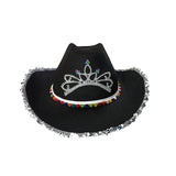 Maxbell Fashion Cowboy Hat Party Favors Wild West Cowgirl Costume Dress up Black