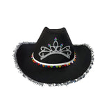 Maxbell Fashion Cowboy Hat Party Favors Wild West Cowgirl Costume Dress up Black