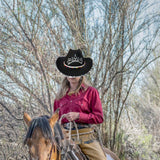 Maxbell Fashion Cowboy Hat Party Favors Wild West Cowgirl Costume Dress up Black