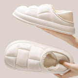 Maxbell Winter Waterproof Slippers Easy to Clean for Indoor Outdoor Home Women 40 41 White