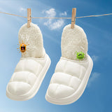 Maxbell Winter Waterproof Slippers Easy to Clean for Indoor Outdoor Home Women 40 41 White