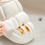 Maxbell Winter Waterproof Slippers Easy to Clean for Indoor Outdoor Home Women 40 41 White
