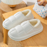 Maxbell Winter Waterproof Slippers Easy to Clean for Indoor Outdoor Home Women 40 41 White