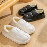 Maxbell Winter Waterproof Slippers Easy to Clean for Indoor Outdoor Home Women 40 41 White
