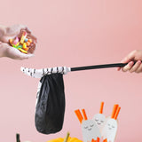 Maxbell Large Halloween Candy Bag Party Decor with Handle Basket Hand Prop Bar Black