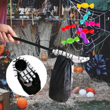 Maxbell Large Halloween Candy Bag Party Decor with Handle Basket Hand Prop Bar Black