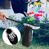 Maxbell Large Halloween Candy Bag Party Decor with Handle Basket Hand Prop Bar Black