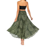 Maxbell Fashion Women Skirts Bottom Skirt Costume Bohemian High Waist Clothing green