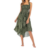 Maxbell Fashion Women Skirts Bottom Skirt Costume Bohemian High Waist Clothing green