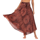 Maxbell Fashion Women Skirts Bottom Skirt Costume Bohemian High Waist Clothing orange