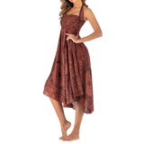 Maxbell Fashion Women Skirts Bottom Skirt Costume Bohemian High Waist Clothing orange