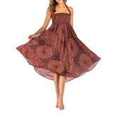 Maxbell Fashion Women Skirts Bottom Skirt Costume Bohemian High Waist Clothing orange