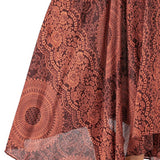 Maxbell Fashion Women Skirts Bottom Skirt Costume Bohemian High Waist Clothing orange