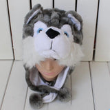 Maxbell Plush Animal Winter Hat Party Women Men Novelty Kids Headgear Husky Beanie