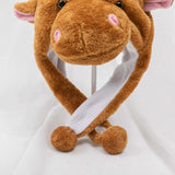 Maxbell Cute Cow Beanie Headgear Adults Kids Fancy Dress Plush Animal Winter Hat Brown