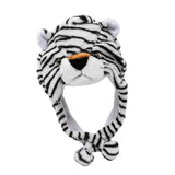 Maxbell Animal Hats Cosplay Costume Headgear Stuffed Cap Novelty for Carnival Women White Tiger