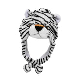 Maxbell Animal Hats Cosplay Costume Headgear Stuffed Cap Novelty for Carnival Women White Tiger