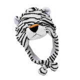 Maxbell Animal Hats Cosplay Costume Headgear Stuffed Cap Novelty for Carnival Women White Tiger