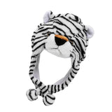 Maxbell Animal Hats Cosplay Costume Headgear Stuffed Cap Novelty for Carnival Women White Tiger