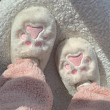 Maxbell Cute Winter Slippers Indoor On Warm Adults Fall Kids S White