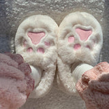 Maxbell Cute Winter Slippers Indoor On Warm Adults Fall Kids S White